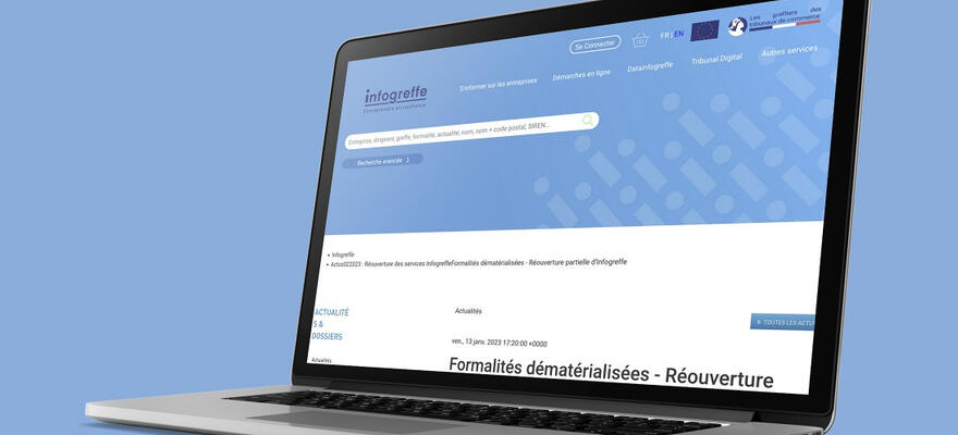 De nouvelles formalités temporairement possibles sur le site Infogreffe